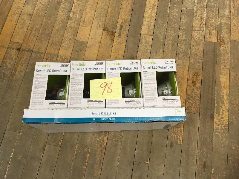 lot 98 image: 6 Warm White LED Retro Fit Trim Dimmable Flood Light Bulb