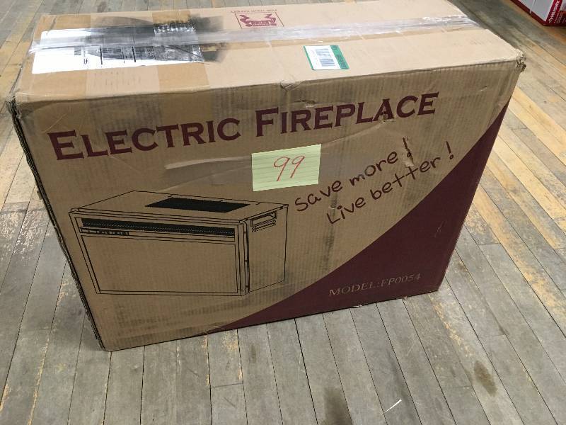 lot 99 image: Adky 23 Black Freestanding Incert Electric Fireplace Firebox Heater with Remote