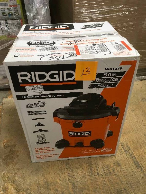Ridgid 12 Gallon WetDry Vac