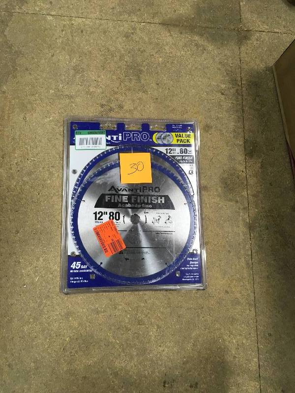 Avanti Pro 12 in x 80 Teeth Fine Finish Saw Blade (2 Pack) new