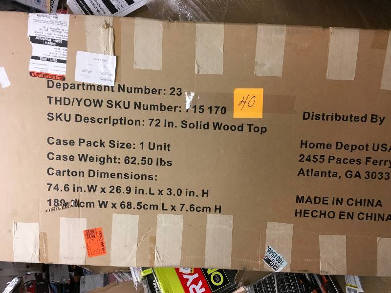 Husky 72 in. Solid Wood Top for 6 ft. Solid Wood Top Workbench