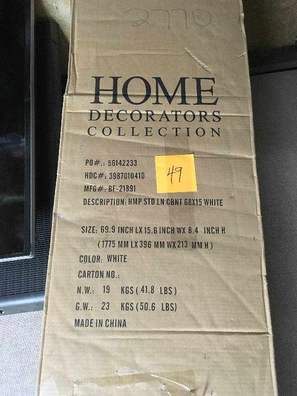 Home Decorators Collections Hampton Harbor 15 in W x 10 in. D x 68 in. H Linen Storage Cabinet in Dove Grey