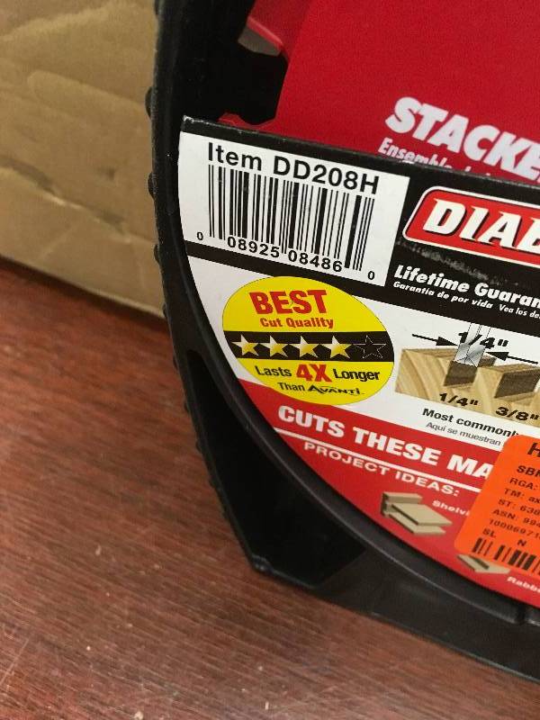 Diablo 8 in.x 12-Teeth Stacked Dado Saw Blade Set