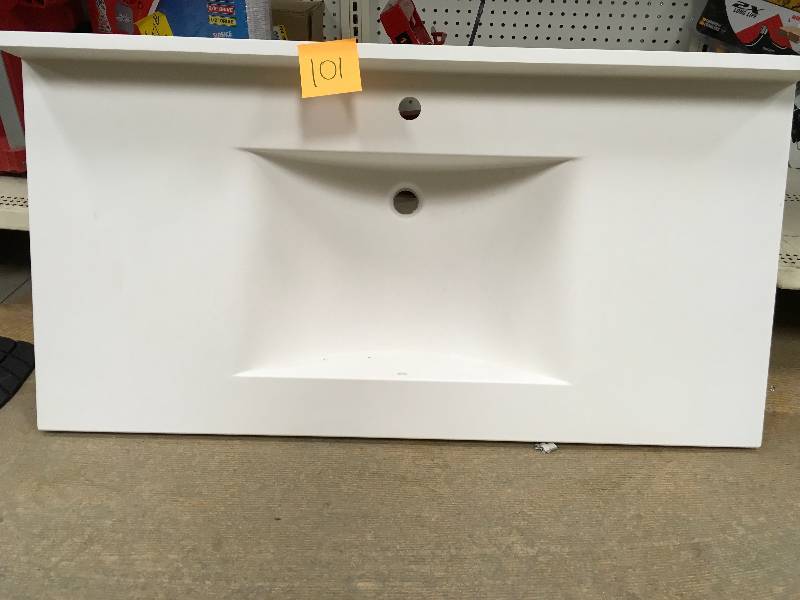 Swanstone Metropolitan 43 Contour Vanity Top, White
