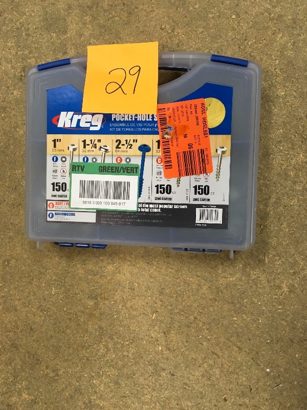 Kreg SK03 Pocket Hole Screw Kit in 5 Sizes