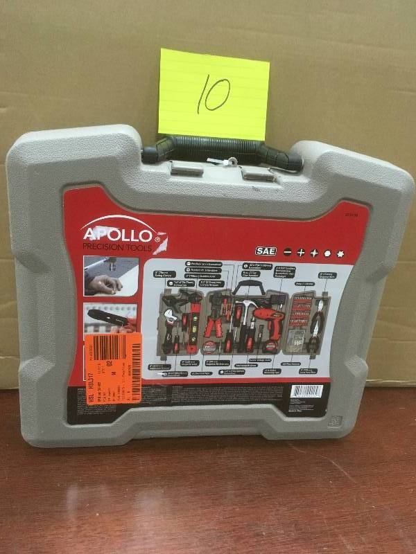 lot 10 image: Apollo 161 Piece Kit with 4.8 V Screwdriver in like new working conditions