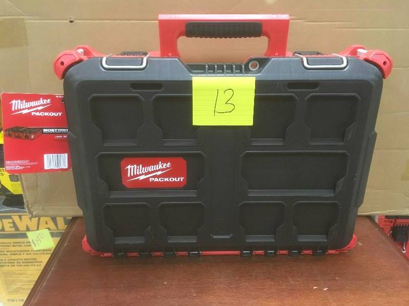 lot 13 image: Milwaukee PACKOUT Tool Box, IP65 Rated  not used