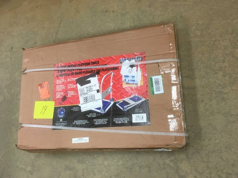 lot 19 image: Milwaukee Hand Trucks 33881 Folding Handle Platform Cart  not used