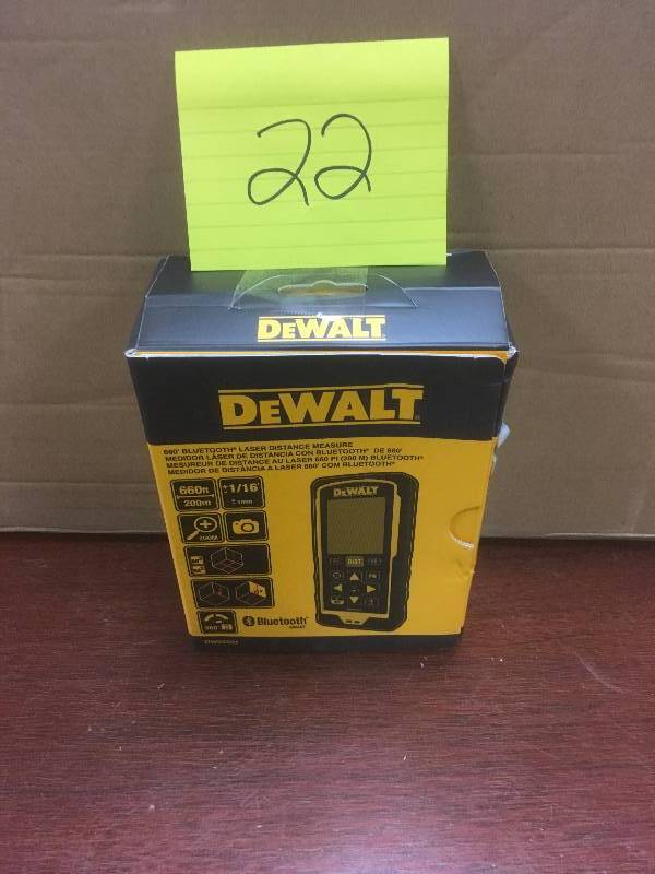 lot 22 image: DeWalt 660 ft. Laser Distance Measurer with Color LCD, 4x Zoom Digital Camera and Bluetooth in working conditions