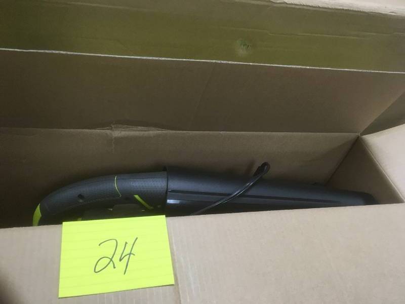 lot 24 image: Ryobi 155 MPH 300 CFM 40 Volt Lithium-Ion Cordless Jet Fan Blower - 2.6 Ah Battery and Charger Included in working conditions