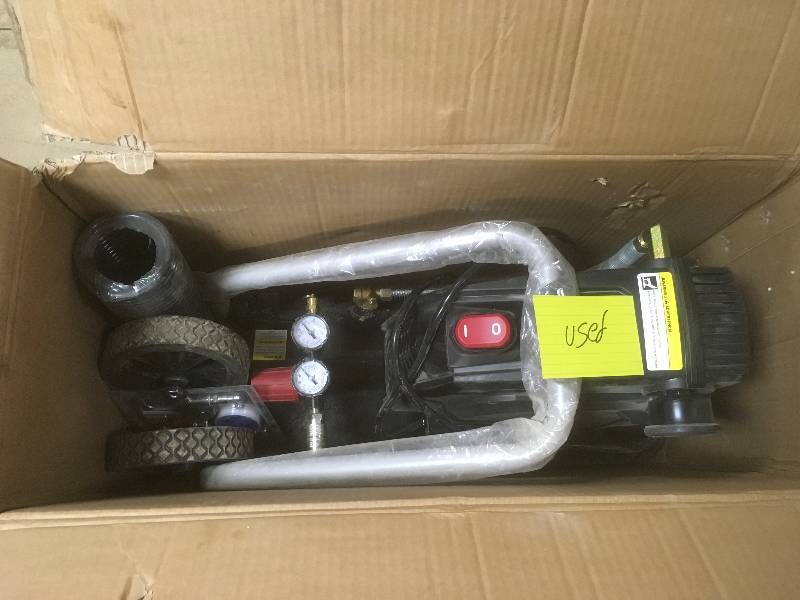 lot 27 image: Husky 8 Gallon Oil-Free Air Compressor in working conditions