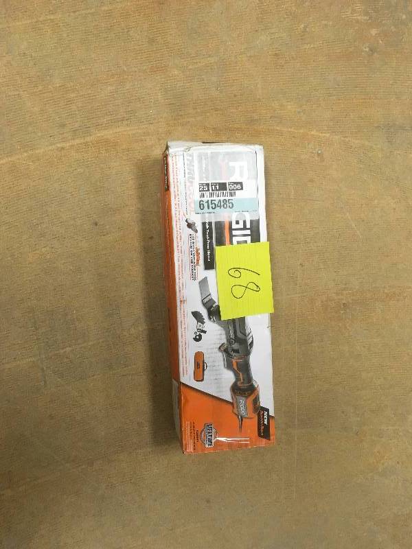 lot 68 image: Ridgid JobMax 4 Amp Multi-Tool with Tool-Free Head in working conditions