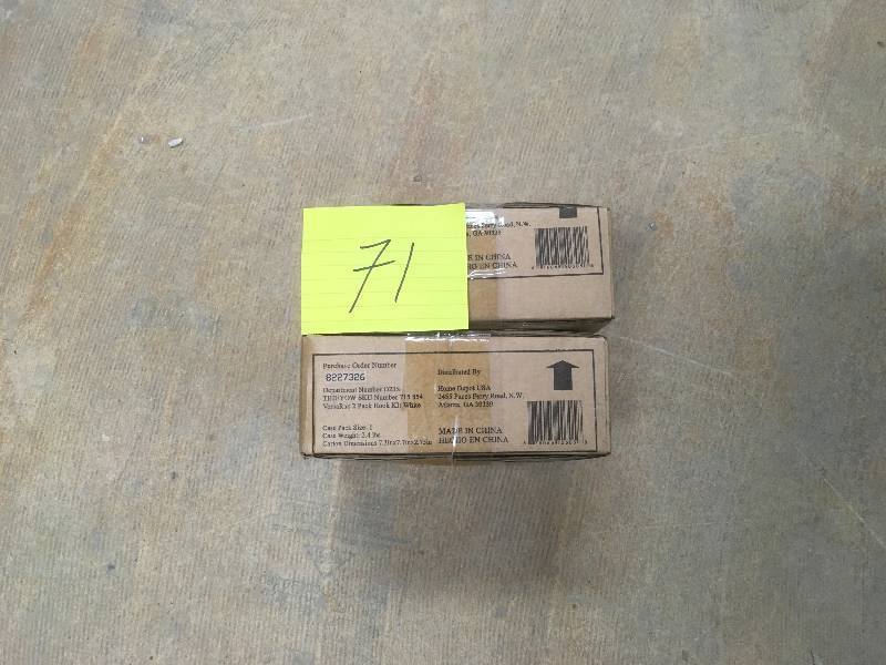 lot 71 image: NewAge Products VersaRac 2-Pack 7 in White Steel Multipurpose Hooks - Lot of 2 Not used