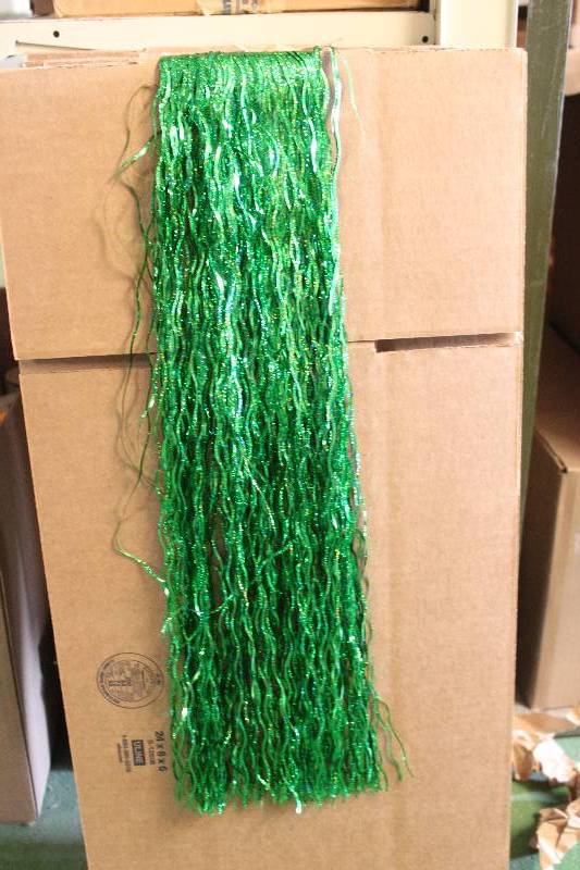 360 green glitter tinsel