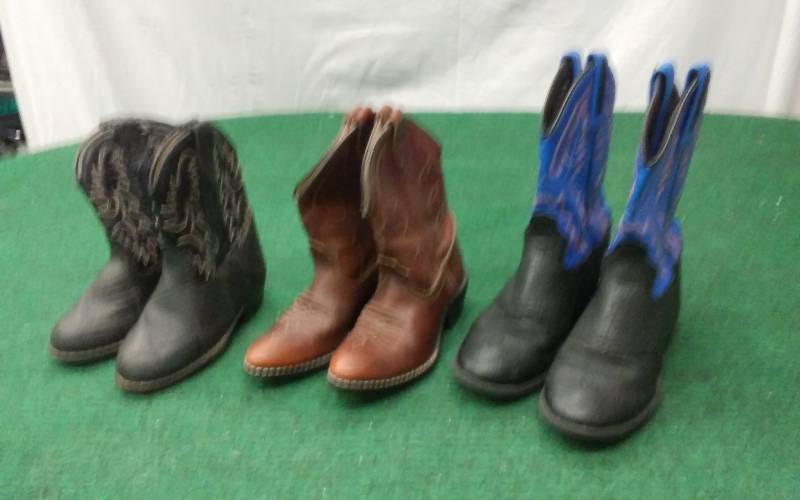 3 Pair Little Cowboy Boots Sizes 9,10 12, 13