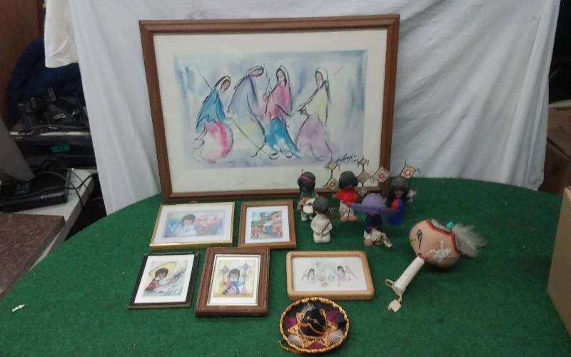 Large Lot DeGrazia Print & Mexican Art
