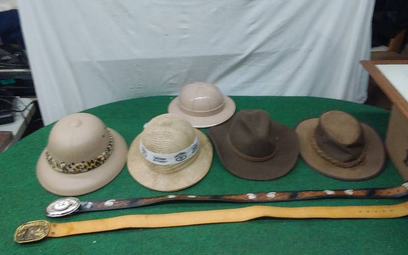 Assorted Hats & Belts Mostly Size 36