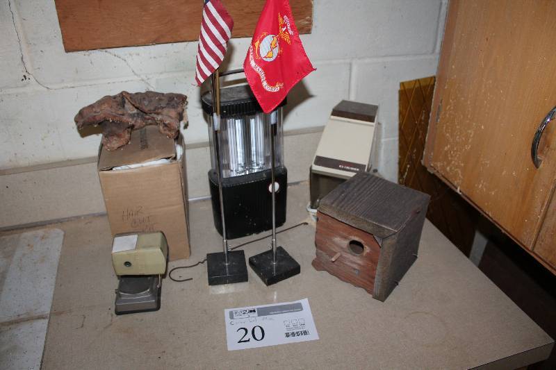 Ice Crusher, Camp Lantern, Flag Displays, Pencil Sharpener, Bird House, Hair Cut Kit