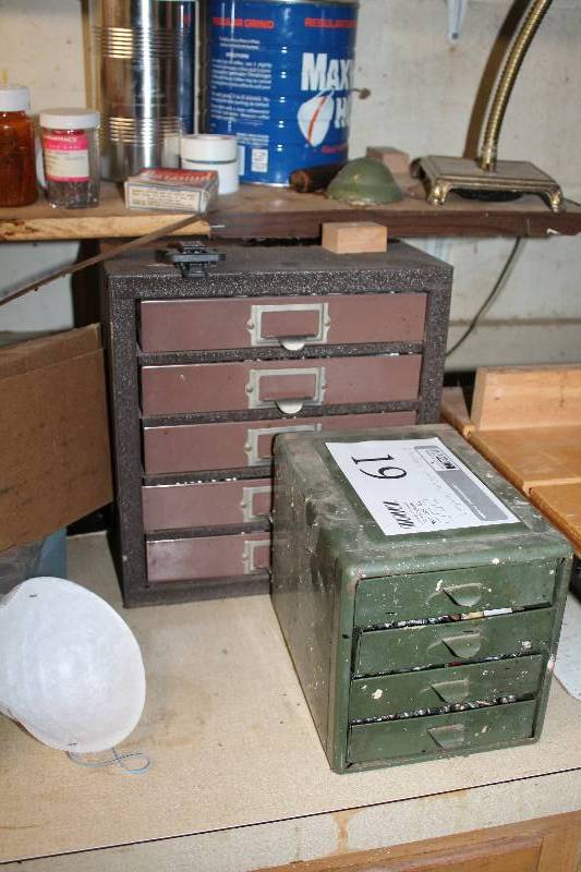 Lot of (2) 4-Drawer,5-Drawer Parts Organizers w Hardware