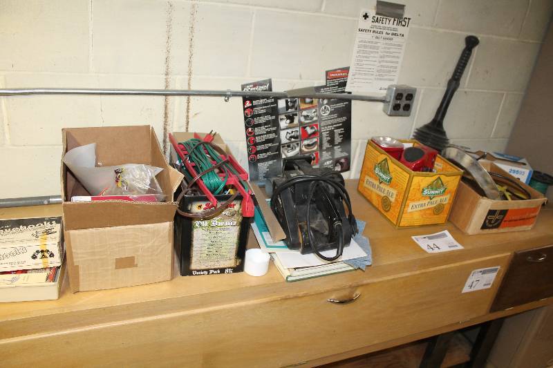 Emergency Radio, Overhead Pulley System, Craftsman 3in. Belt Sander, Extension Cords