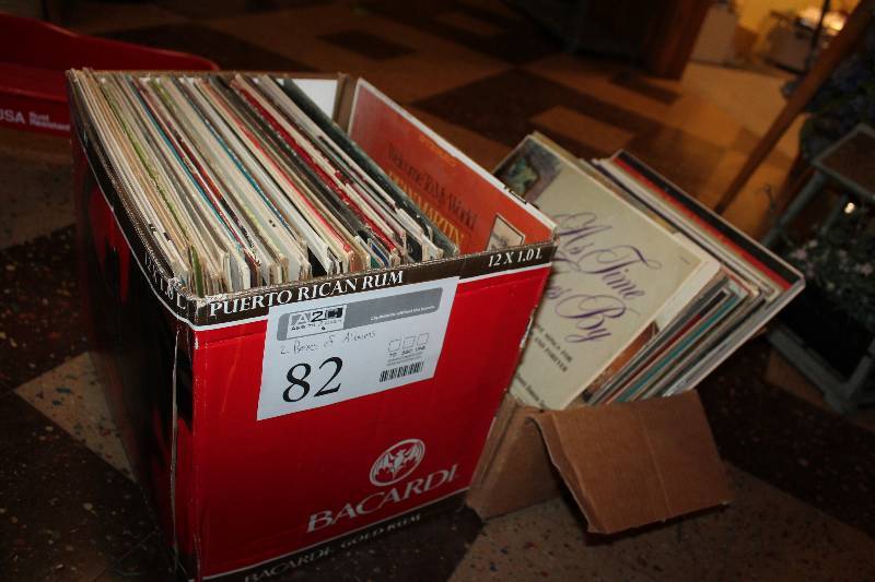 Lot of (2) Boxes of LPs