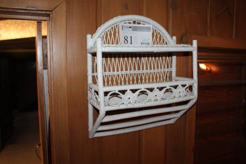 Wall-Mount Wicker Display Shelf