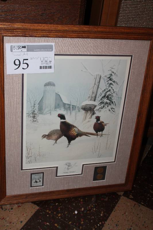Winter Wonder by Leo Stans 1990 Framed Matted Wall Art