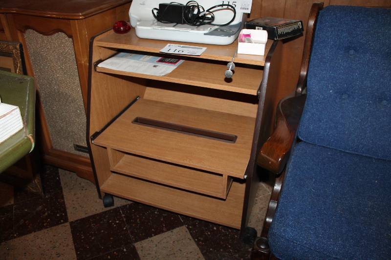 Rolling Office Table w Printer Tray