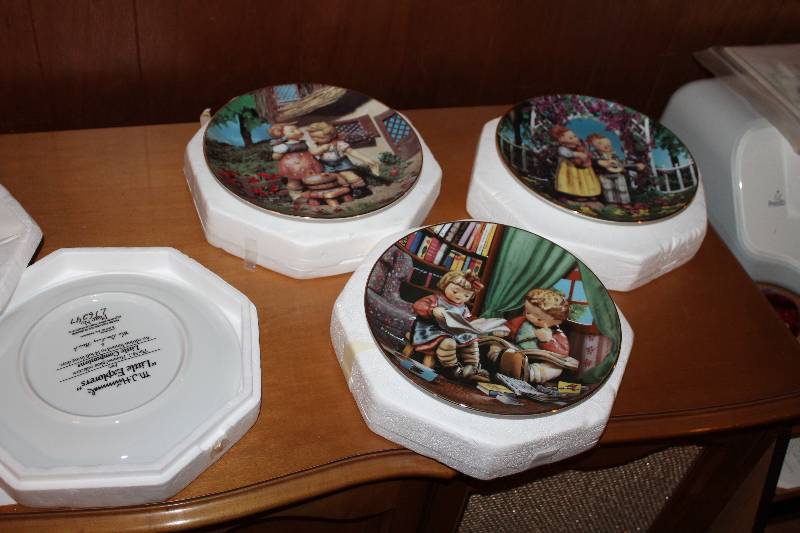 Lot of (4) Danbury Mint Collectors Plates - LT6247 Little Companions Little Musicians, Budding Scholars, Squeaky Clean, Little Explorers