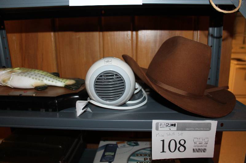 Mounted Fish, Cowboy Hat, The Sharper Image Fan