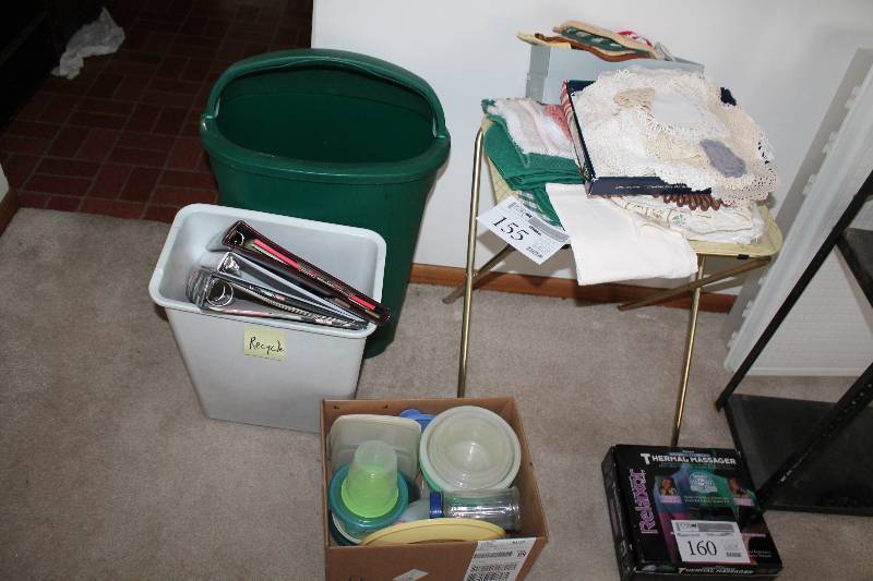 Recycle Bins w Doilies