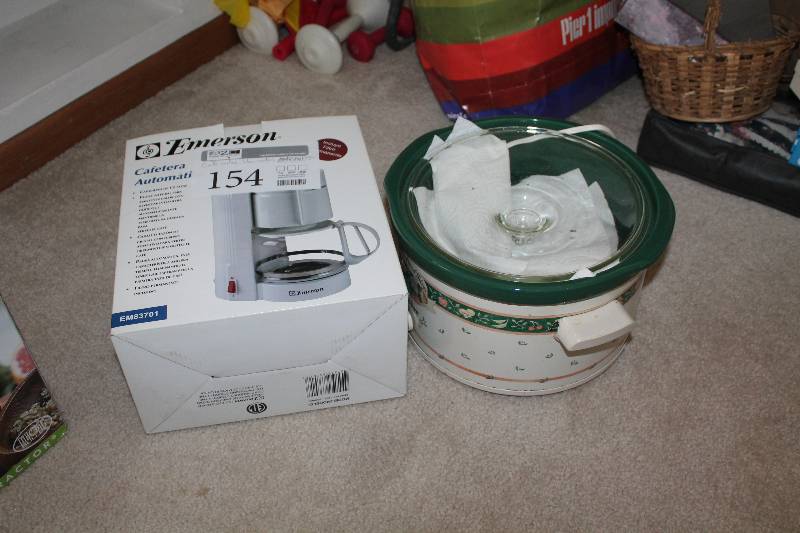 Rival Crock Pot, Emerson Coffee Maker