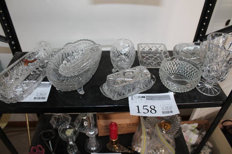 Glass Serving Trays, Bowls, Butter dish