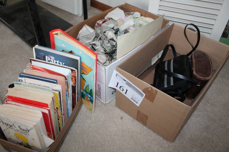 Glassware, Binoculars, Books