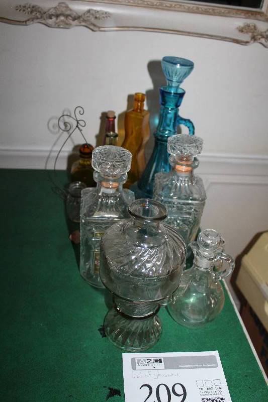 Glass Decanters, Vases, Bottles