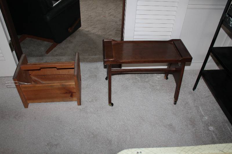 Rolling Table, Magazine Rack
