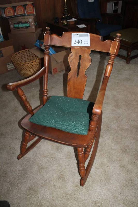 Wood Rocking Chair w Pad