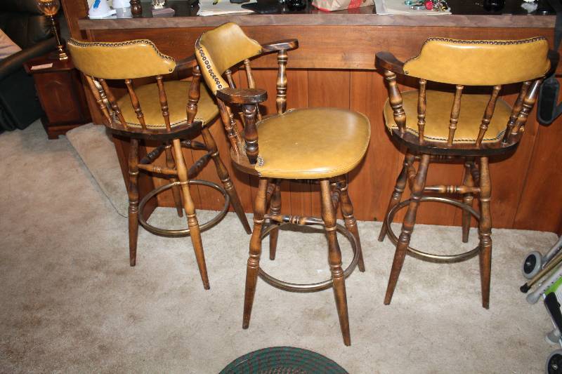 Lot of (3) High Bar Chairs