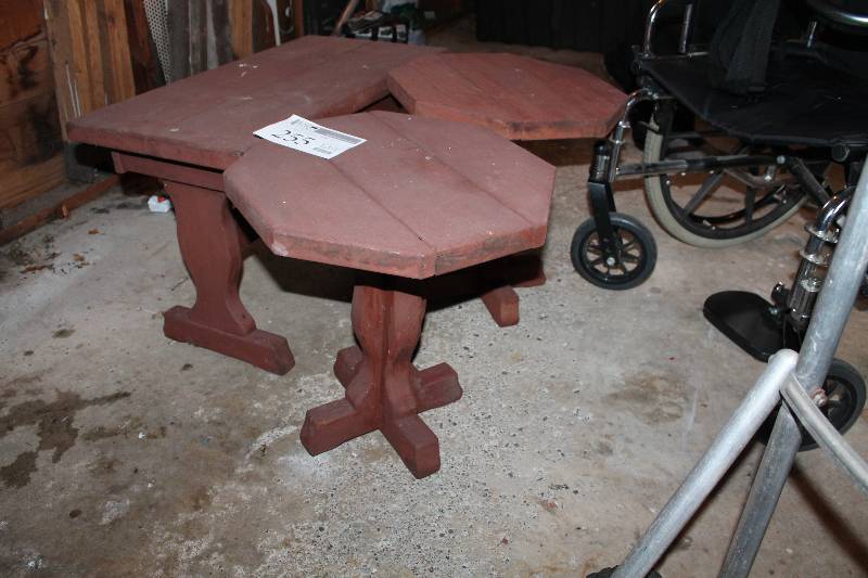 Lot of (3) Wood Tables