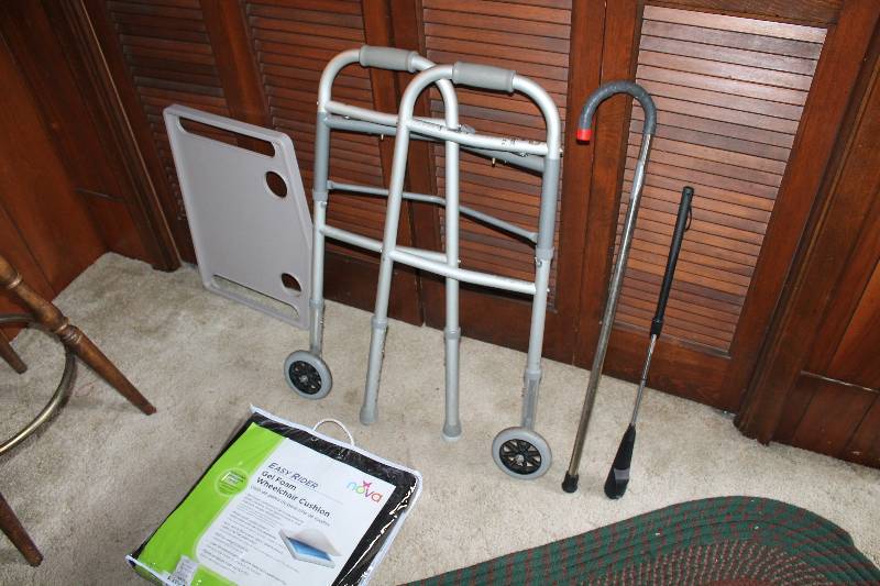 Medical Equipment - Walker, Cane, cushion