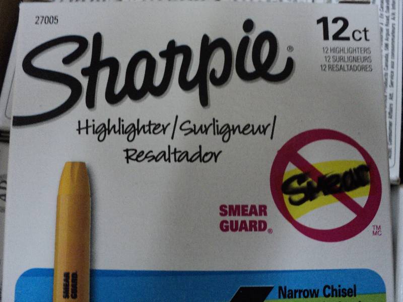 box of 144 yellow sharpies...
