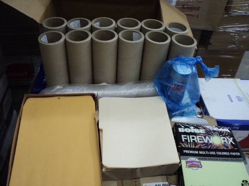 office lot, 12 tubes, envelopes, fi...