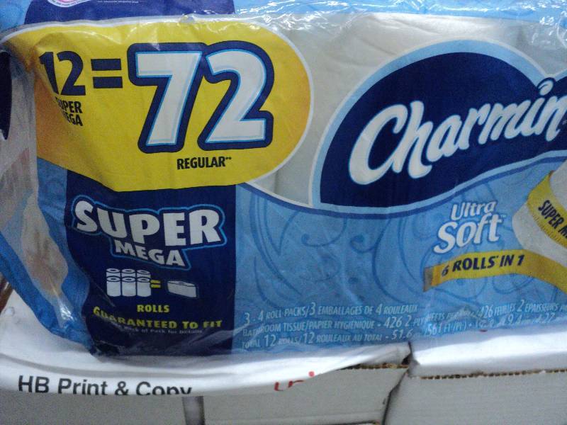 Charmin super mega rolls of toilet ...