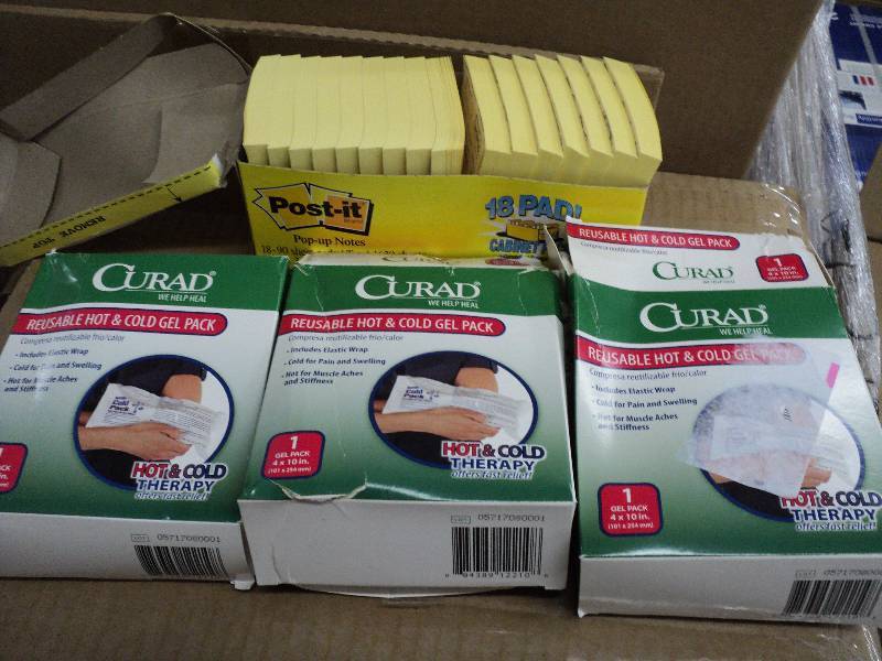 post-it notes and curad hot and col...