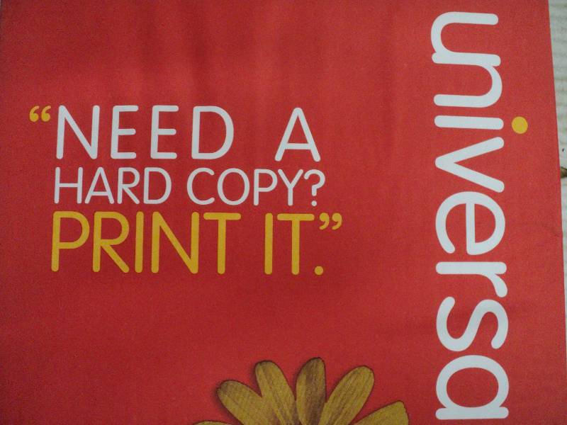 universal 8.5x11 white copy paper, ...