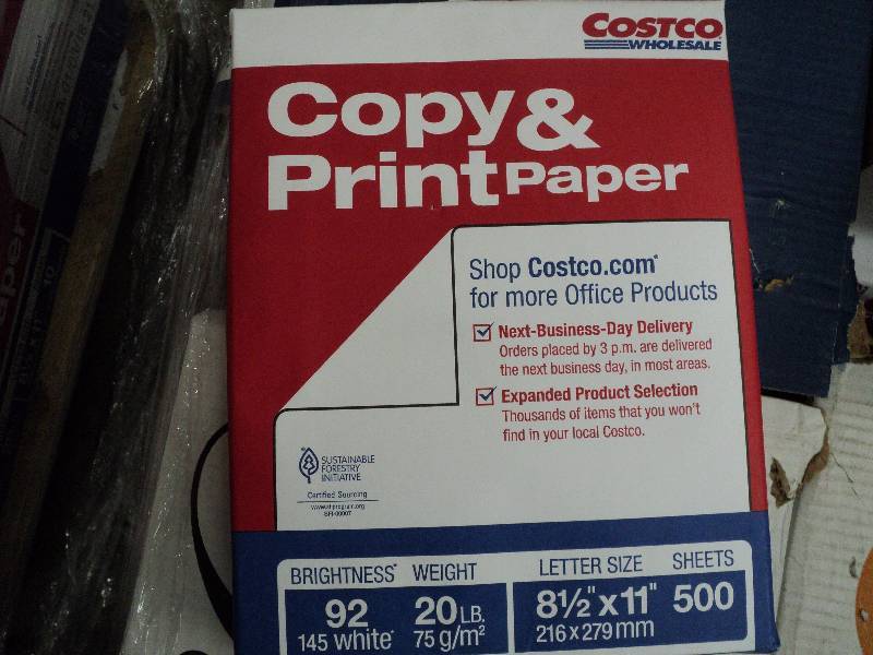 CostCo copy and print paper, 8.5x11...