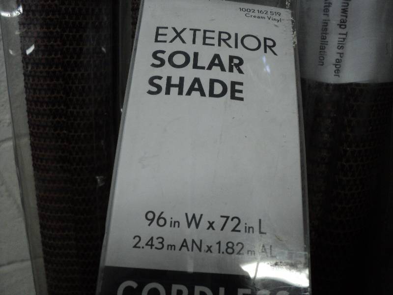 4 Exterior solar shades, 96x72...