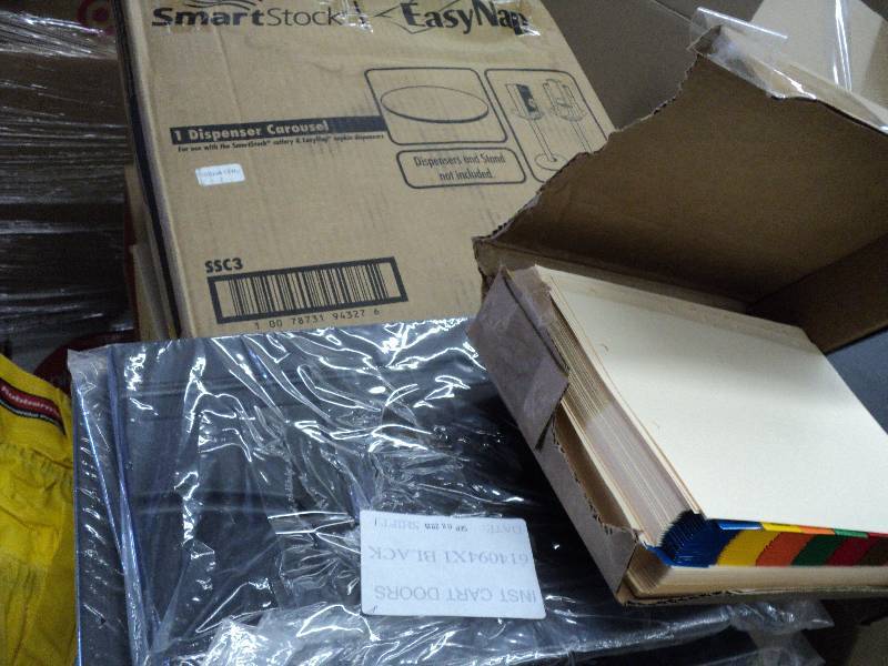 2 large vinyl folders, 2 trays, dis...