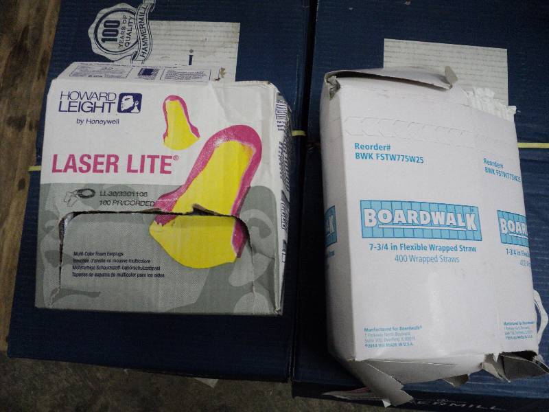 laster light ear plugs and wrapped ...