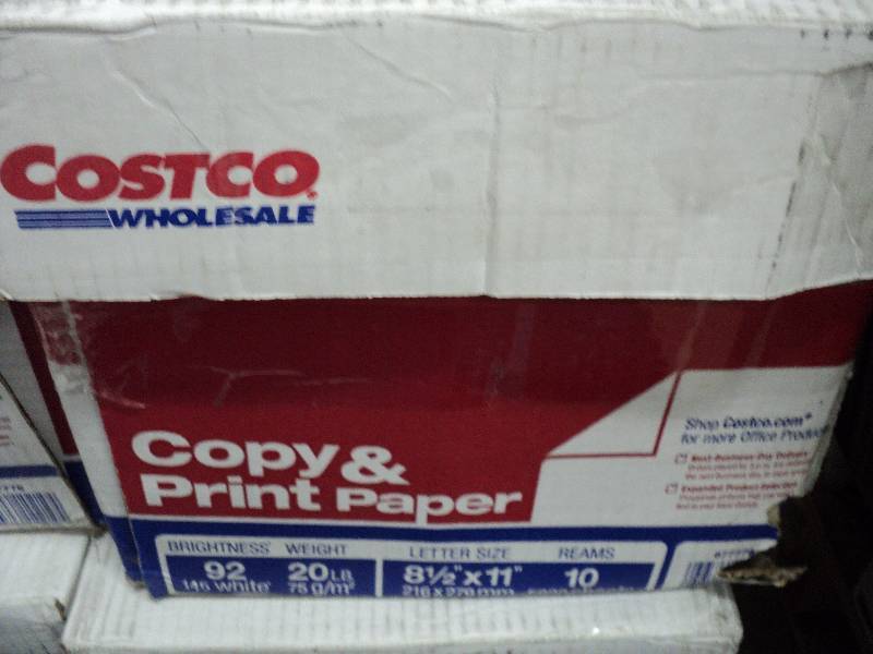 costco white 8.5x11 copy paper 5000...